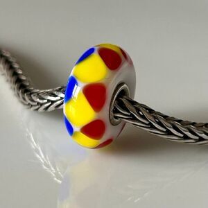 TROLLBEADS Circus Bead LAA 925S NEW Condition, Red Yellow Blue - A Classic!